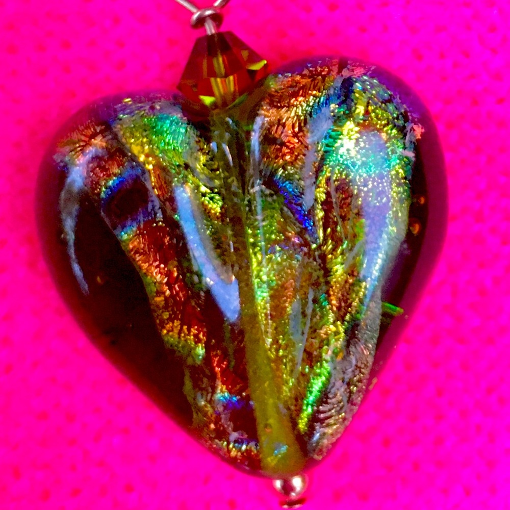 Dichroic Glass Heart